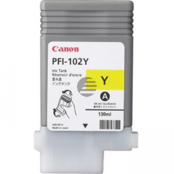 PFI-102Y Canon Tintenpatrone yellow, 130 ml